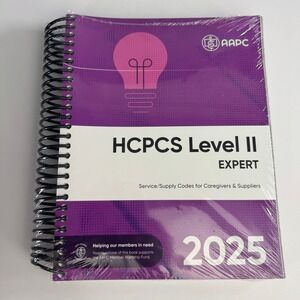 AAPC HCPCS Level II Expert 2025 Medical Coding Book New Spiral Bound Reference
